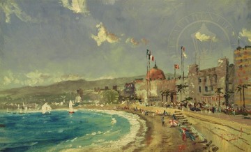  s - The Beach at Nice Robert Girrard Thomas Kinkade